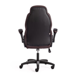 Кресло офисное BAZUKA кож/зам, черный/черный перфорированный/коричневый, 36-6/36-6/06/36-36