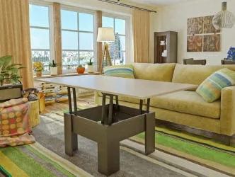 Стол квадратный Секрет модуль 01 Венге/Дуб млечный