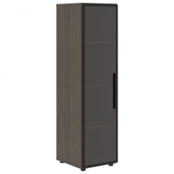 Шкаф-колонка со стеклянной дверью в металлической раме (левый) VELION VMCS 40.2 L Дуб Сильвер