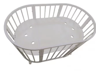 Кроватка для новорожденных Merry Happy Mini матовая Белая (3 в 1)