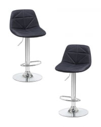 Стул барный ДОБРИН ДИНА (черный) 2 шт / DOBRIN DINA