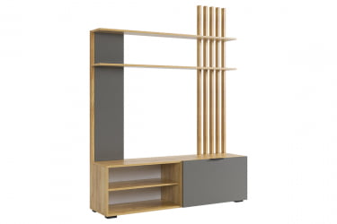 Гостиная ГК01Бери дуб крафт золотой/графит