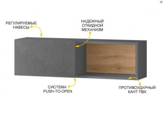 Полка навесная (лев/прав) Джерси 602.42