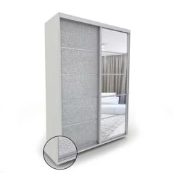 Шкаф-купе 2-х дверный Акцент-Квадро КЛ 1400х600 Выбеленное дерево