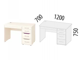 Стол для школьника Мегаполис 55.15.1 Сосна Астрид