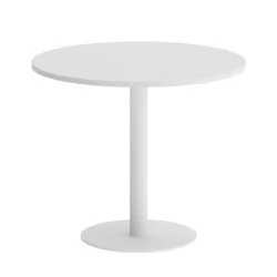 Стол журнальный круглый ХОМЕ ОФФИCЕ ВР.СП-5-90.1 Белый Бриллиант/Белый металл / HOME OFFICE VR.SP-5-90.1