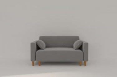 Диван Урвик (Berhouse) Цвет фасада: Серый велюр; Тип: Прямой; Материал фасада: Металл/Велюр