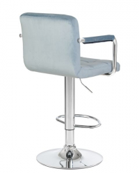 Стул барный DOBRIN KRUGER ARM (пудрово-голубой велюр (MJ9-74)) 2 шт