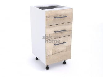 Стол с ящиками СЯ-40, Дублин (400*470*820) Дуб галифакс белый, 21616 