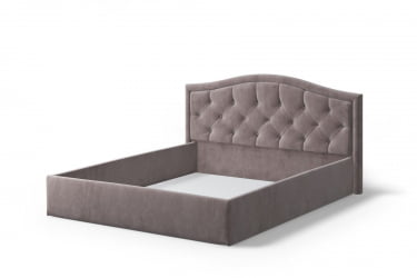 Кровать Стелла, 1200*2000 мм, велюр НЕО 08, коричневый / NEO