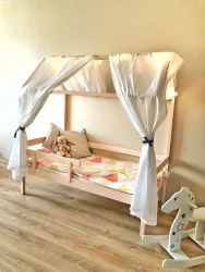 Детская кровать с бортиком RooRoom кд-11Р Розовый