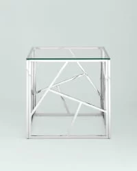 Журнальный столик АРТ ДЕКО 55x55 Серебро