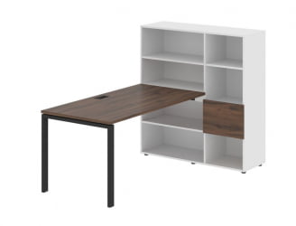 Рабочая станция ЕДИС ЕУРСТ 1215 Дуб Денвер темный Черный Белый / EDIS EURST