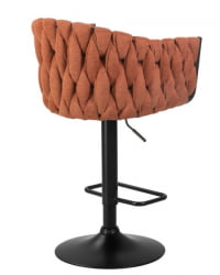 Стул барный ДОБРИН ЛЕОН (оранжевая ткань (ЛАР 275-27)) 2 шт / DOBRIN LEON (LAR