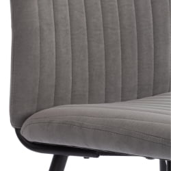 Стул обеденный Monte Carlo флок , 50х55х93, серый/черный, 29