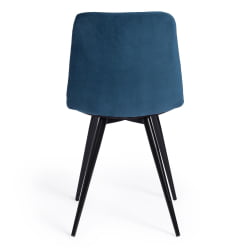 Стул CHILLY (mod. 7095-1) ткань/металл, 45x53х88 см, высота до сиденья 50 см, синий barkhat 29/черный