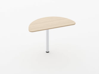 Приставка-полукруг для двух угловых столов Глассй 2.20 Орех / Glassy
