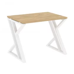 Стол рабочий LOFT VR.L-SRZ-1.7 Металл белый Тиквуд светлый