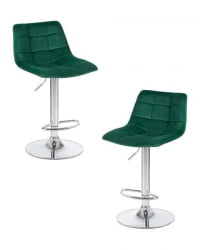 Стул барный ДОБРИН ТАИЛОР (зеленый велюр (МДЖ9-88)) 2 шт / DOBRIN TAILOR (MJ9-88))