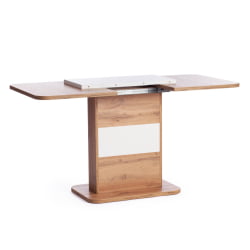 Обеденный стол SMART ЛДСП, 105-140х68,6х75 см, Дуб вотан/Белый