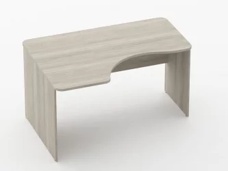 Стол угловой Глассй 1.14.14Л Дуб сантана светлый / Glassy