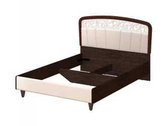 Кровать 140*200 Катрин 92.02 Дуб венге Белый песок Санчо крем