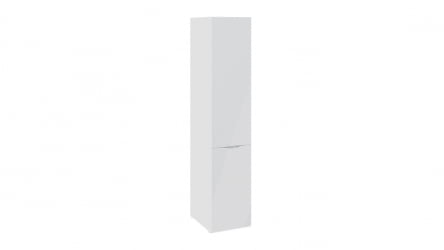 Шкаф для белья со стеклянной дверью Глосс СМ-319.07.111 Белый глянец/Стекло