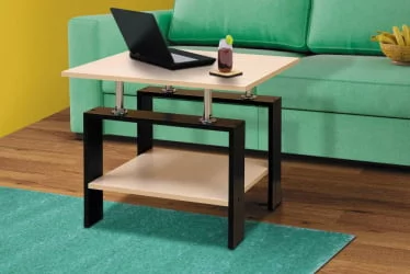 Стол журнальный №6 Ясень шимо светлый/Ясень шимо темный