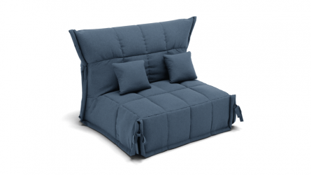 Диван Джаз 1200 (ЗР) Цвет фасада: Голубой; Тип: Прямой; Материал фасада: Металл/Велюр