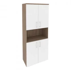Шкаф высокий широкий (4 низких фасада ЛДСП) ONIX O.ST-1.5 Дуб Аризона/Белый