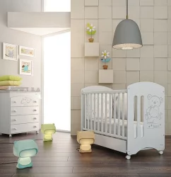 Кроватка для новорожденных Micuna Sweet Bear 120x60 White с матрацем CH-620