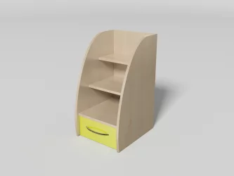 Лестница с ящиком №5-2 Дуб молочный/Лайм