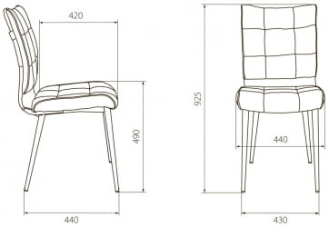 Стулья для кухни Бюрократ KF-4 коричневый Light 10 2 шт.