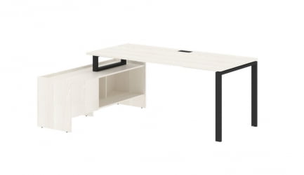 Стол с тумбой EDIS EUCT 19814 Ясень Траун Черный