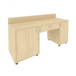 Стол с 2-мя тумбами и бортиком (левый) LIGHT С-СТ-170 Л Акация Лорка