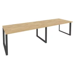 Стол переговорный (2 столешницы) ONIX O.MO-PRG-2.4 Тиквуд Светлый/Антрацит