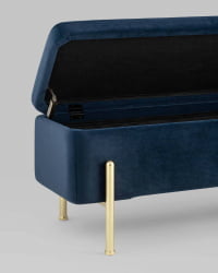 Скамья Болейн gold велюр Синий