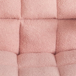 Кресло офисное Lugano Wh ткань teddy, розовый