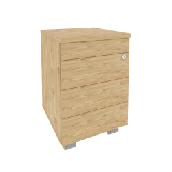 Тумба мобильная (TIP-ON) ONIX O.TM-3 TIP Тиквуд Светлый