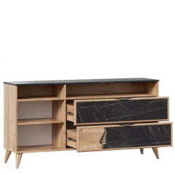 Комод 1500 Шелли ЛД 692.040.000 Дуб золотой Камень Пьетра чёрный