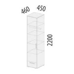 Шкаф-пенал (лев/прав) Аляска 501.22