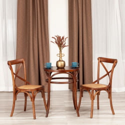 Круглый стол из дерева THONET (mod.T9151) дерево вяз, 60х75 см, Темный Орех (№5)