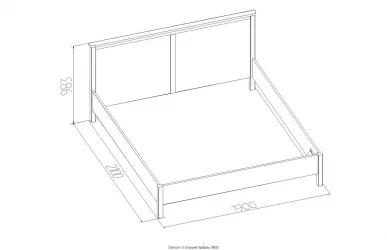 Кровать (1800) Sherlock 41 Дуб Сонома (спальня)