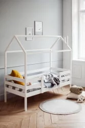 Детская кровать с бортиком RooRoom кд-22С Серый