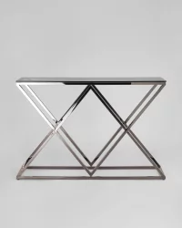 Консоль ИНСИГНИЯ 115x30 Темный хром стекло smoke