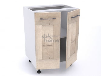 Стол С-60 2-х дверный, Дублин (600*470*820) Дуб галифакс белый, 21606 