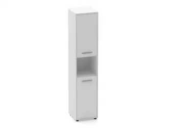Шкаф 4 узкий закрытый, с нишей Дека 10.19.12Л Белый / Deka