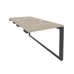 Стол-приставка двойной на О-образном м/к к опорым элем. ОНИКС О.МО-Д.СПР-0.8 Дуб Аттик/Антрацит / ONIX O.MO-D.SPR-0.8