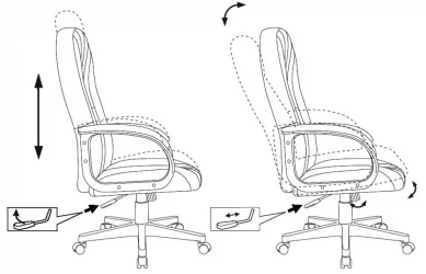 Кресло руководителя Бюрократ T-898/404-GREY Серый 38-404