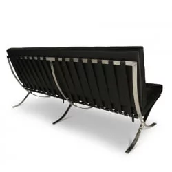 Диван с металлическими ножками Everprof Barcelona - 2 экокожа Черный